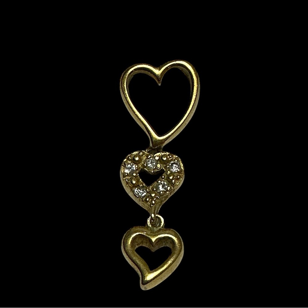 Gold Plated Heart Drop Pendant